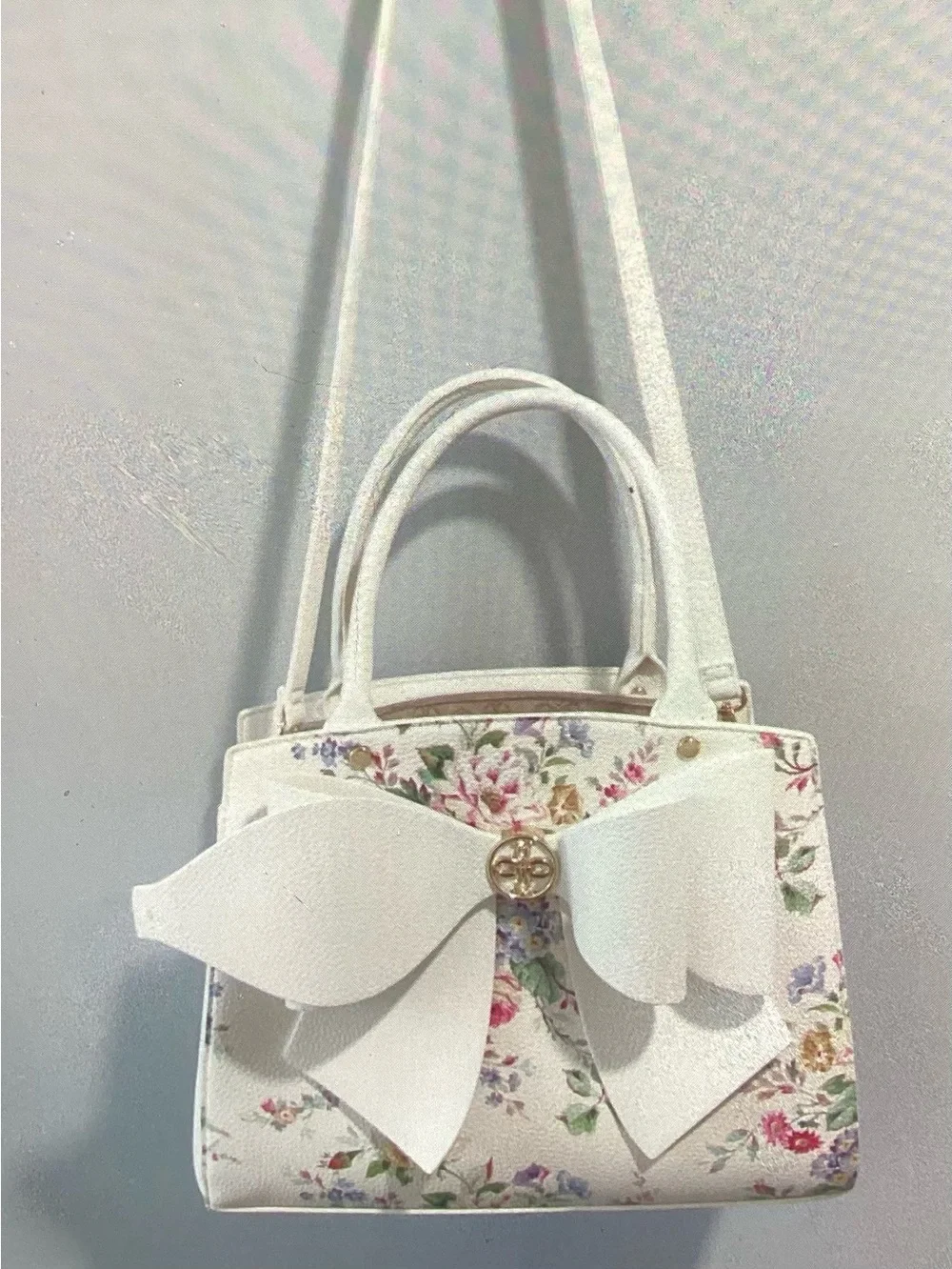 Crossing Floral Bow Tote Shoulder-bag Purse